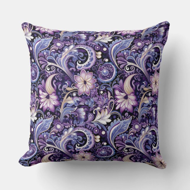 Paisley Print Throw Pillow (Front)
