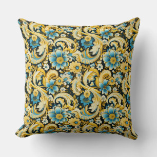 Paisley Print Throw Pillow