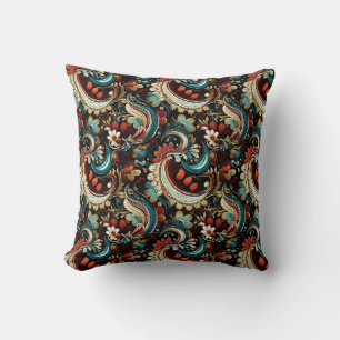 Paisley Print Throw Pillow