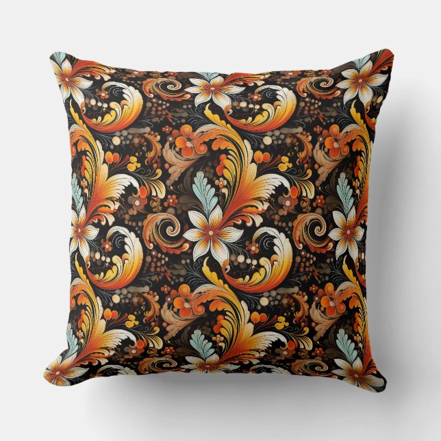 Paisley Print Throw Pillow (Front)