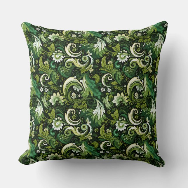 Paisley Print Throw Pillow (Front)
