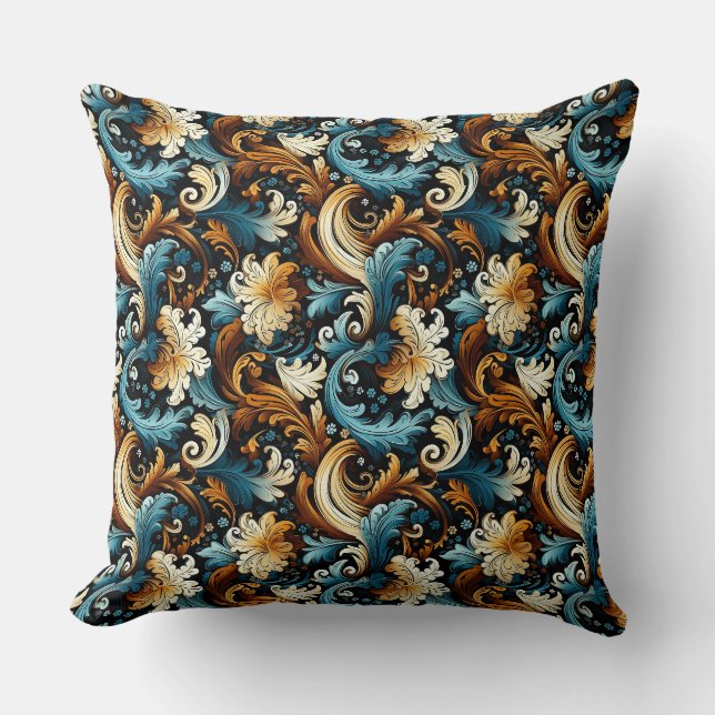 Paisley Print Throw Pillow (Front)