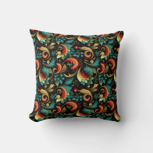 Paisley Print Throw Pillow