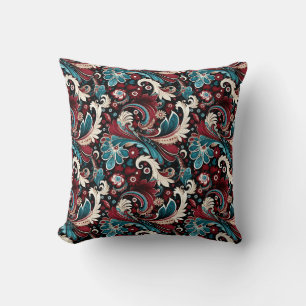 Paisley Print Throw Pillow