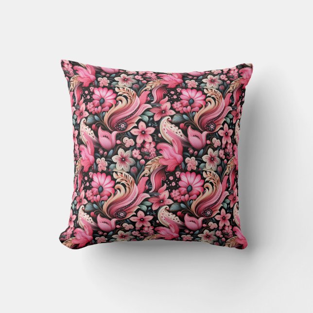 Paisley Print Throw Pillow (Front)