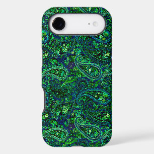 Paisley Profusion Vibrant Floral Blue Green  