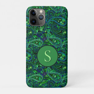 Paisley Profusion Vibrant Floral Blue Green   iPhone 11 Pro Case
