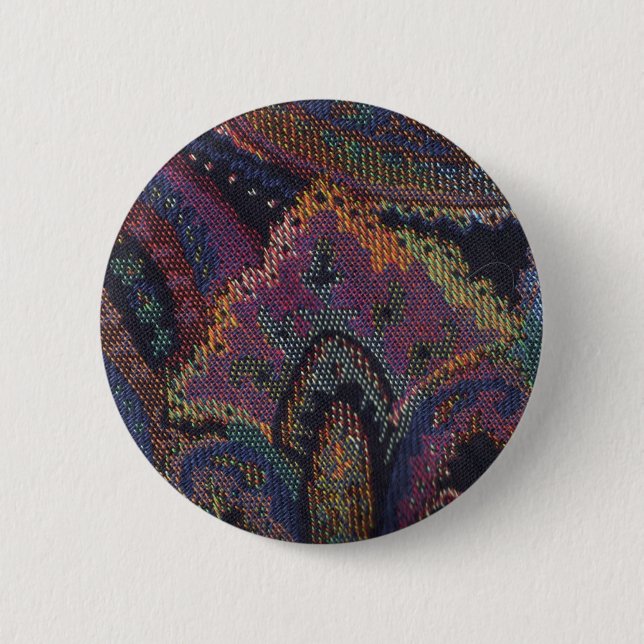 Paisley Purple 2 Inch Round Button (Front)