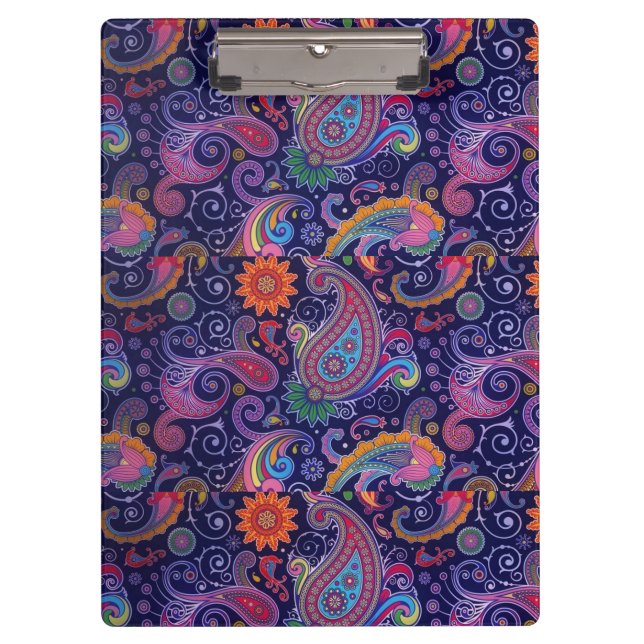 Paisley Purple pink Clipboard (Front)