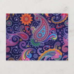 Paisley Purple pink Postcard