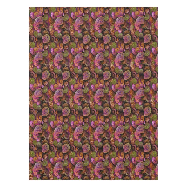 Paisley Purple Tablecloth (Front)