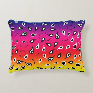 Paisley Rainbow Accent Pillow