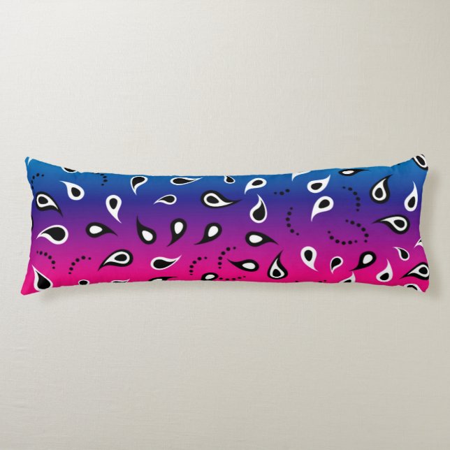Paisley Rainbow Body Pillow (Front)