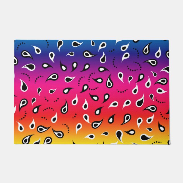 Paisley Rainbow Doormat (Front)