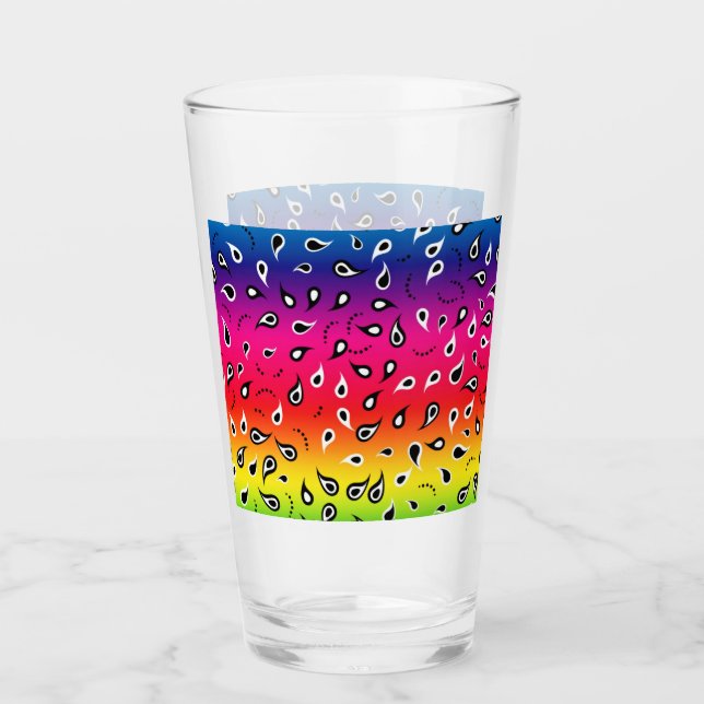 Paisley Rainbow Glass (Front)