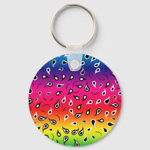 Paisley Rainbow Keychain
