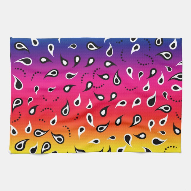 Paisley Rainbow Kitchen Towel (Horizontal)