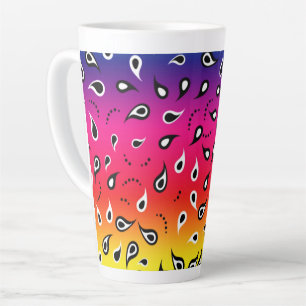 Paisley Rainbow Latte Mug