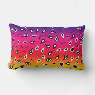 Paisley Rainbow Lumbar Pillow