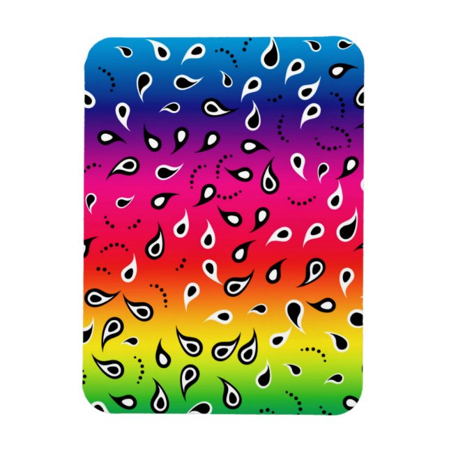 Paisley Rainbow Magnet (Vertical)