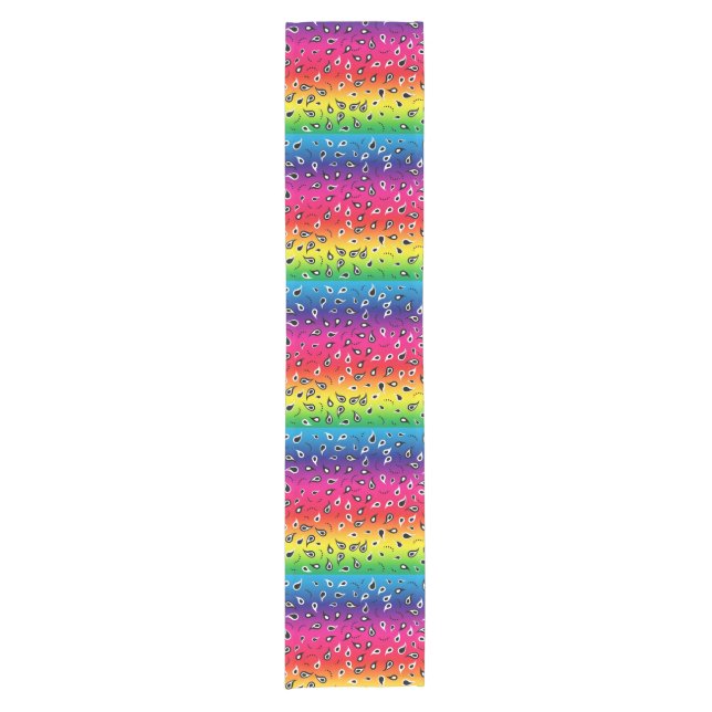 Paisley Rainbow Short Table Runner (Front)