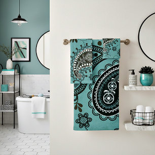 paisley sarcelle foncée