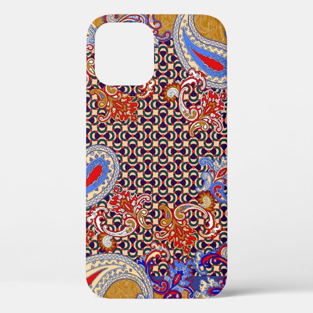 Paisley Scarf: Multicolor Fabric Design Case-Mate iPhone Case (Back)