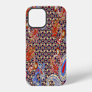 Paisley Scarf: Multicolor Fabric Design iPhone 12 Case