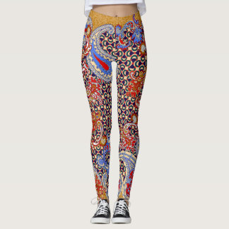 Paisley Scarf: Multicolor Fabric Design Leggings