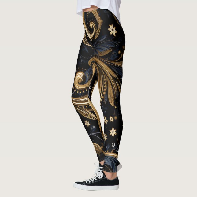 Paisley Seamless Pattern Leggings (Left)