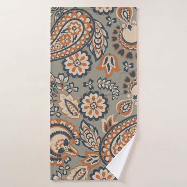 Paisley seamless vintage pattern. Vintage backgrou Bath Towel (Bath Towel)