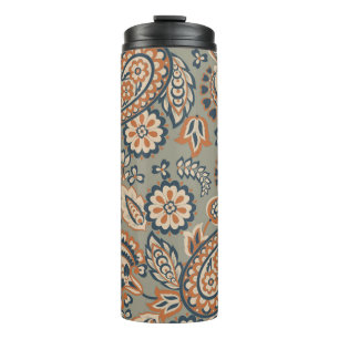 Paisley seamless vintage pattern. Vintage backgrou Thermal Tumbler