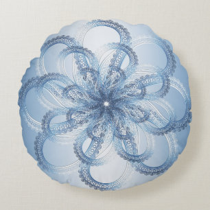 Paisley silver element. round pillow
