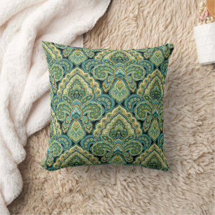 Paisley Society Throw Pillow