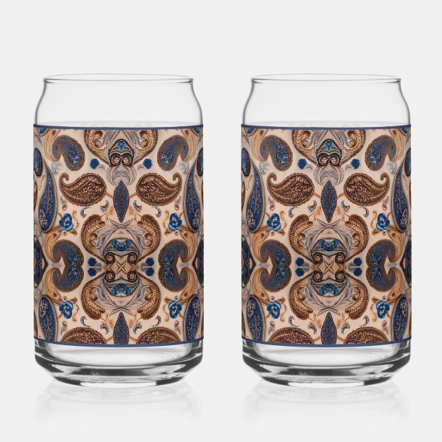 Paisley Soda Glass (Front)