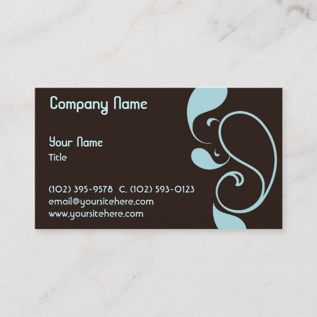 Paisley Splash Business Card (Front)