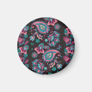 Paisley Stripe: Black Decorative Seamless Magnet