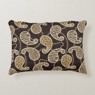 Paisley style background accent pillow