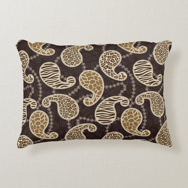 Paisley style background accent pillow (Front)