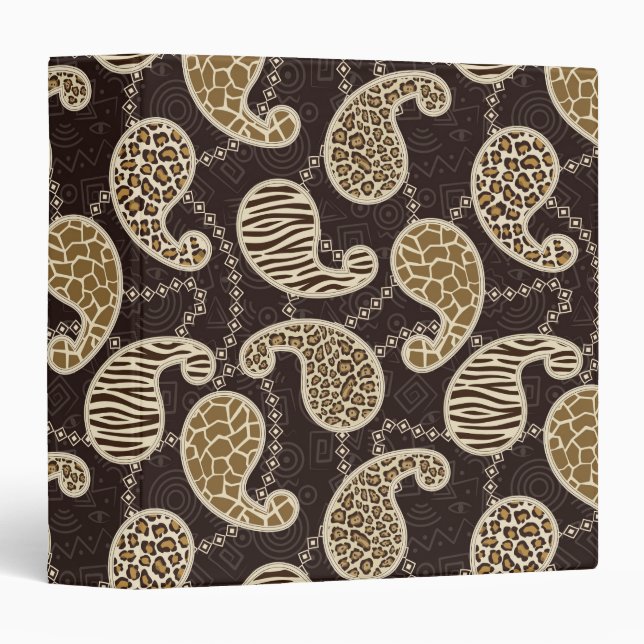 Paisley style background binder (Front/Spine)