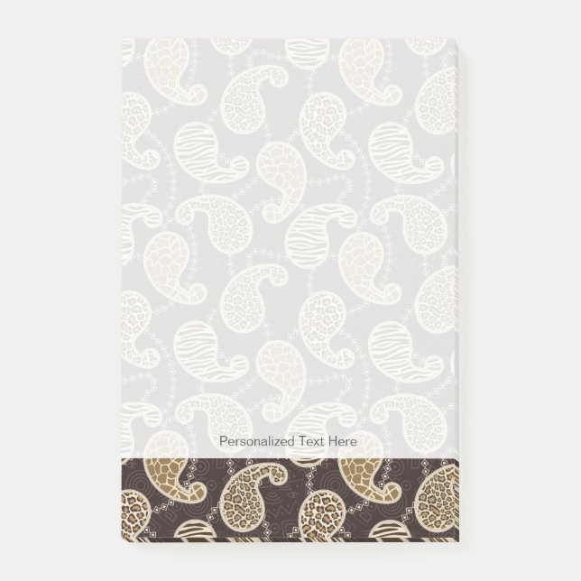 Paisley style background post-it notes (Front)
