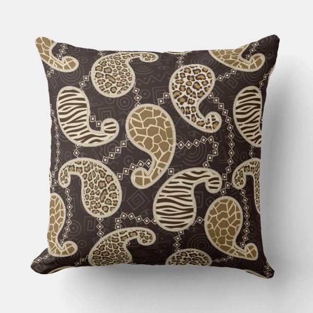 Paisley style background throw pillow (Front)