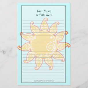 Paisley Sun Stationery