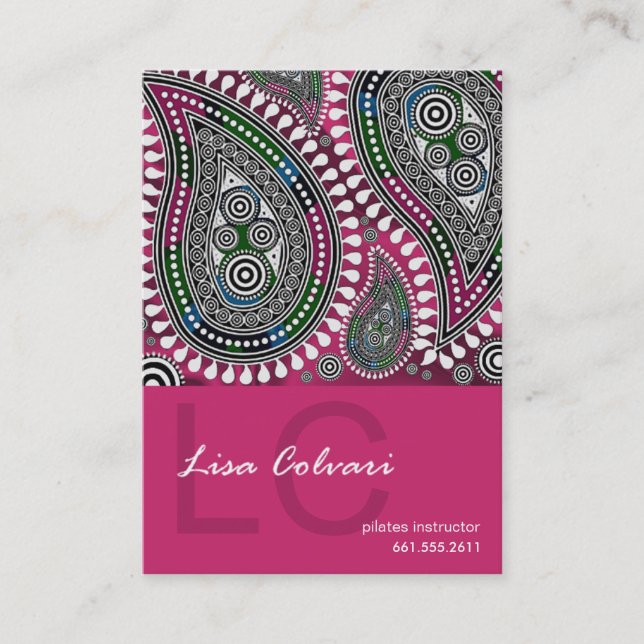 Paisley Supreme Business Card template (Front)