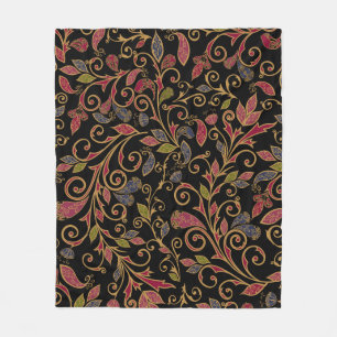 Paisley Vegetable Vintage Blend Fleece Blanket