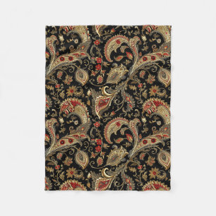 Paisley, Victorian, Gothic,  Fleece Blanket
