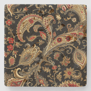 Paisley, Victorian, Gothic, Stone Coaster