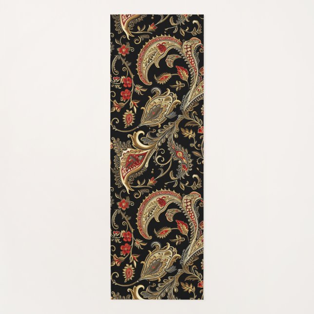 Paisley, Victorian, Gothic Yoga Mat (Front)