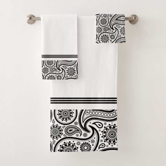 Paisley vintage noir et blanc (En situation)