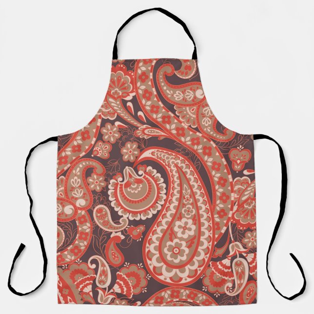 Paisley vintage seamless pattern. Fantastic flower Apron (Front)
